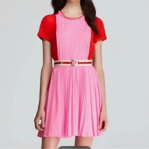 Juicy Couture Red and Pink Midi Dress